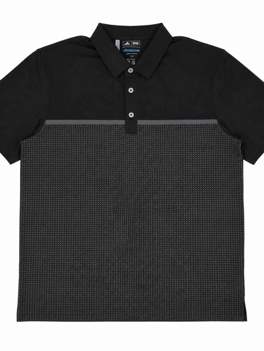 adidas Men's Climacool Aeroknit Short Sleeved Performance Polo Black Medium